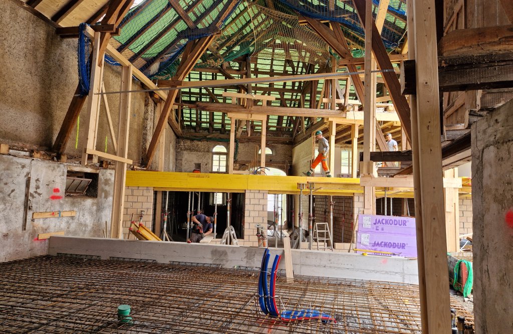 Ansicht auf Geschosse und Balkenlage