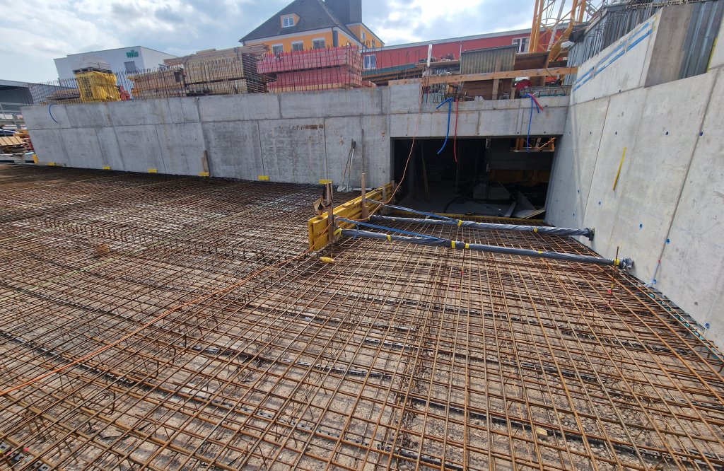 Bewehrung Decke UG 1 Einfahrt Tiefgarage