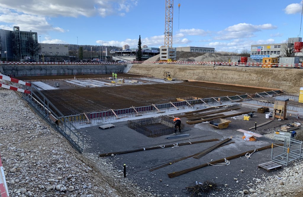 Bodenplattenarmierung Industriehalle