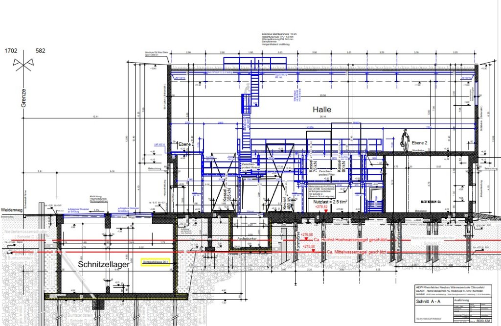 Stahlbauplanung AEW Chloosfeld Rheinfelden
