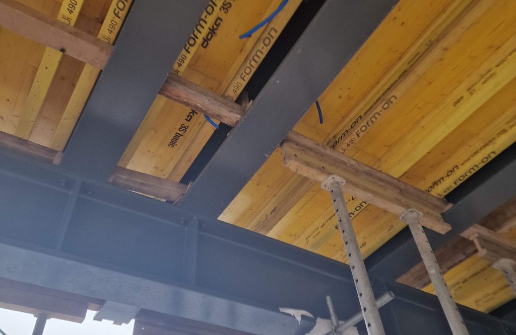 Untersicht Schalung Containerplattform